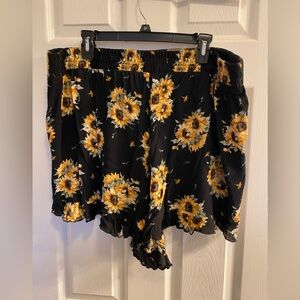 Torrid sunflower plus size shorts